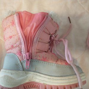 Size 22 (Toddler Little Kids 5.5/6) Snow Boots Pink Girls